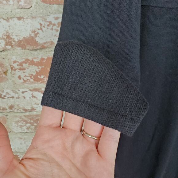 J.Jill Black Sweater Dress/Tunic Sz M - Picture 3 of 12